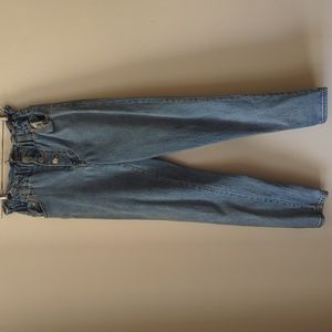 Paperbag tapered jeans